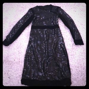 See through sequin midi dress